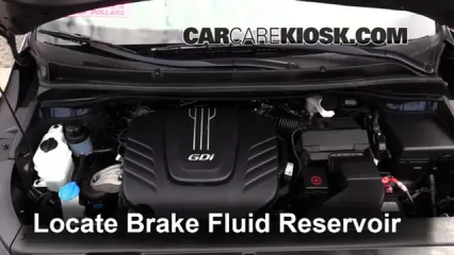 2015 Kia Sedona LX 3.3L V6 Líquido de frenos Controlar nivel de líquido